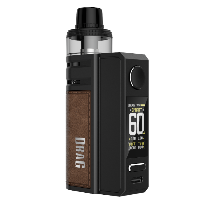 VooPoo Drag E60 Kit - Ultimate Vaping Performance 5W to 60W Output Range - Built-in 2550mAh Battery