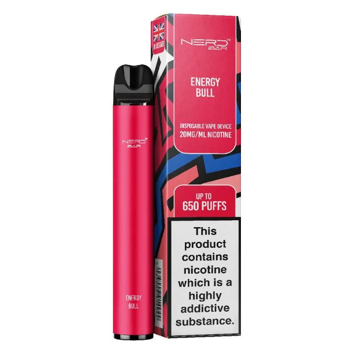 NERD BAR 650 Pen - 20mg Nicotine Strength - 650 Puffs - 550mAh Battery