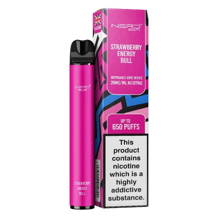 NERD BAR 650 Pen - 20mg Nicotine Strength - 650 Puffs - 550mAh Battery