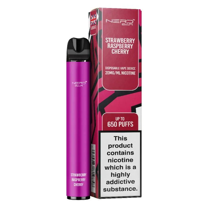 NERD BAR 650 Pen - 20mg Nicotine Strength - 650 Puffs - 550mAh Battery
