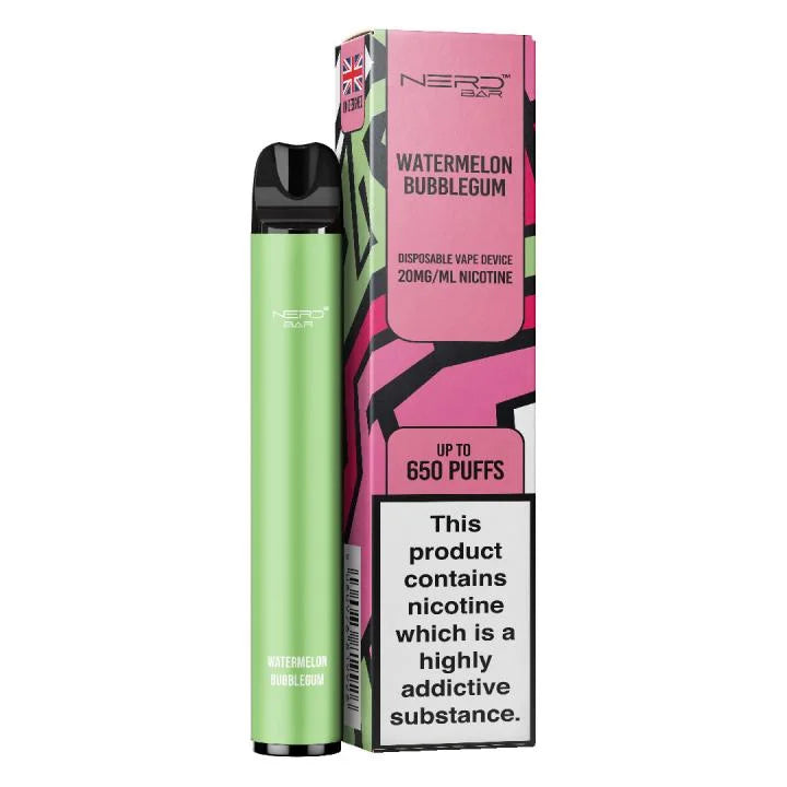 NERD BAR 650 Pen - 20mg Nicotine Strength - 650 Puffs - 550mAh Battery
